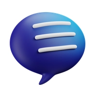 3D chat bubble icon