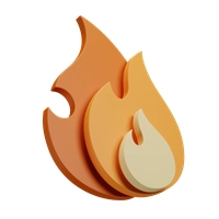 3D fire icon