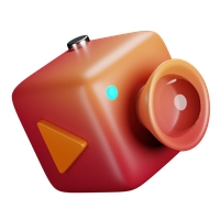 3D video camera icon